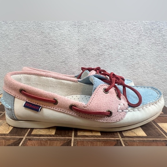 Sebago Docksides Portland Multicolored Pastels‎ Womens Size 8R - Picture 2 of 11